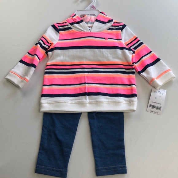 Baby girl leggings and sweater set 9 month - Picture 1 of 4